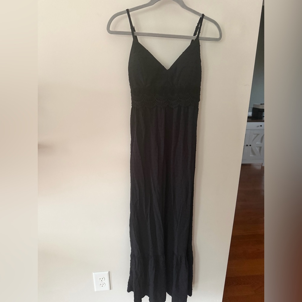 Lily Rose Black Lace Maxi Dress